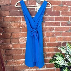 Vibrant Blue V neck dress